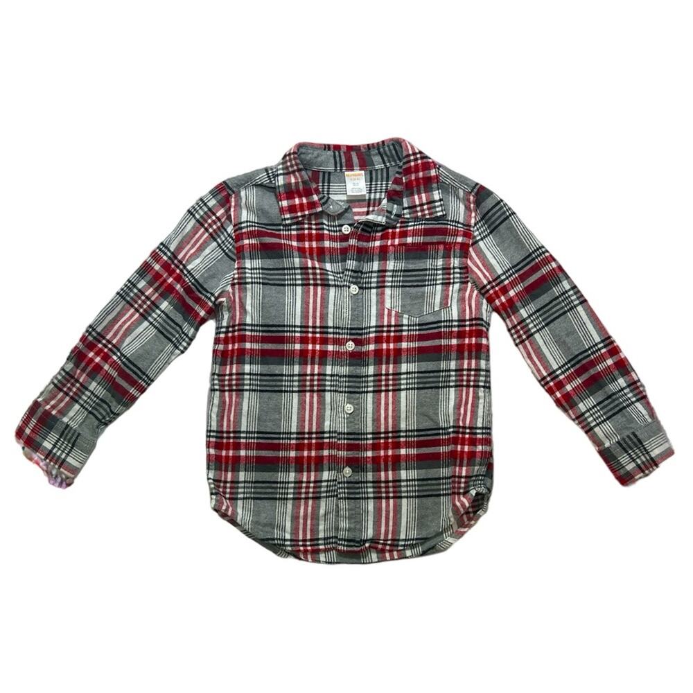Gymboree Boys Flannel Plaid Button Down Shirt - Small (5-6)